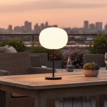 Lampă de masă LED reîncărcabilă pentru exterior, cu intensitate reglabilă VENEZIA LED/2W/5V 2700K IP54 4000 mAh neagră
