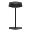 Lampă de masă LED solară reîncărcabilă VIVIEN, cu reglare a luminozității, 3W/5V, 2700K, 1600 mAh, IP54, negru