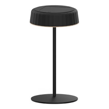 Lampă de masă LED solară reîncărcabilă VIVIEN, cu reglare a luminozității, 3W/5V, 2700K, 1600 mAh, IP54, negru