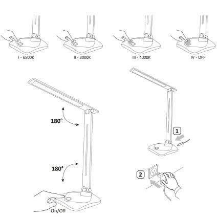 Lampă de masă LED TOLEDO LED/8W/230V