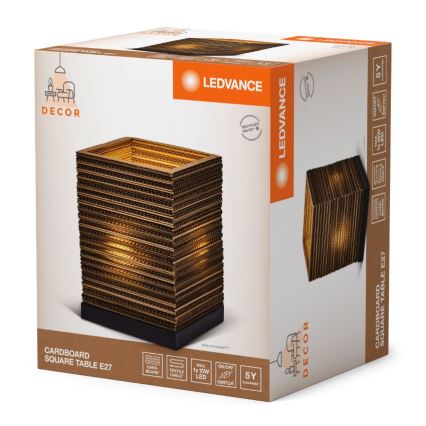 Lampă de masă Ledvance DECOR CARDBOARD 1xE27/15W/230V 20x20 cm