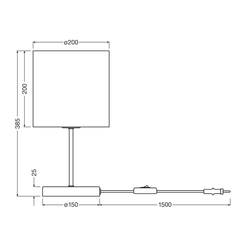 Lampă de masă Ledvance DECOR CARDBOARD 1xE27/15W/230V d. 20 cm