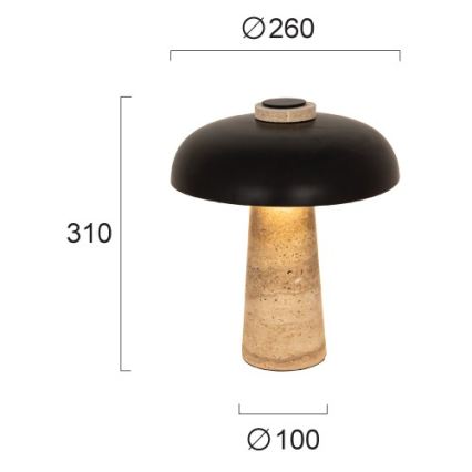 Lampă de masă LORA 3xG9/40W/230V negru/bej