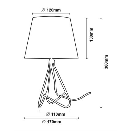 Lampă de masă Lucide 47500/81/17 GITTA 1xE14/40W/230V albă