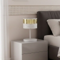 Lampă de masă LUX 1xE27/15W/230V alb/auriu