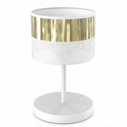 Lampă de masă LUX 1xE27/15W/230V alb/auriu