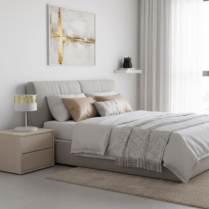 Lampă de masă LUX 1xE27/15W/230V alb/auriu