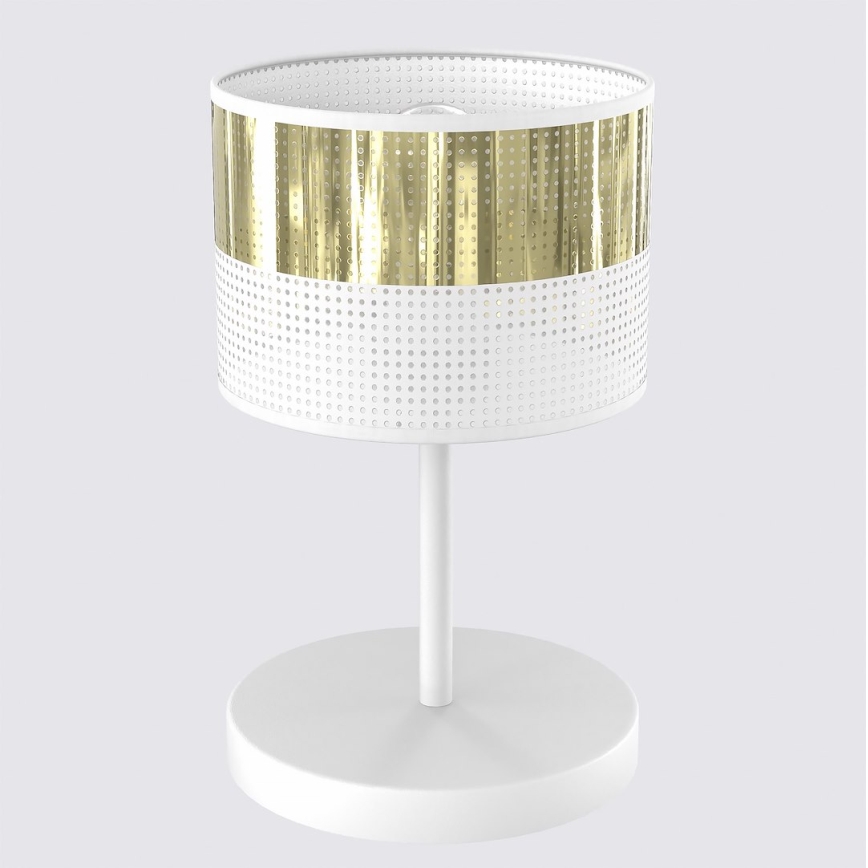 Lampă de masă LUX 1xE27/15W/230V alb/auriu