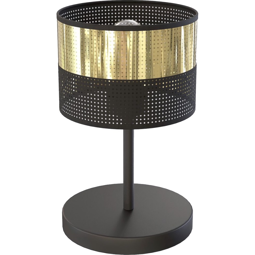 Lampă de masă LUX 1xE27/15W/230V negru/auriu