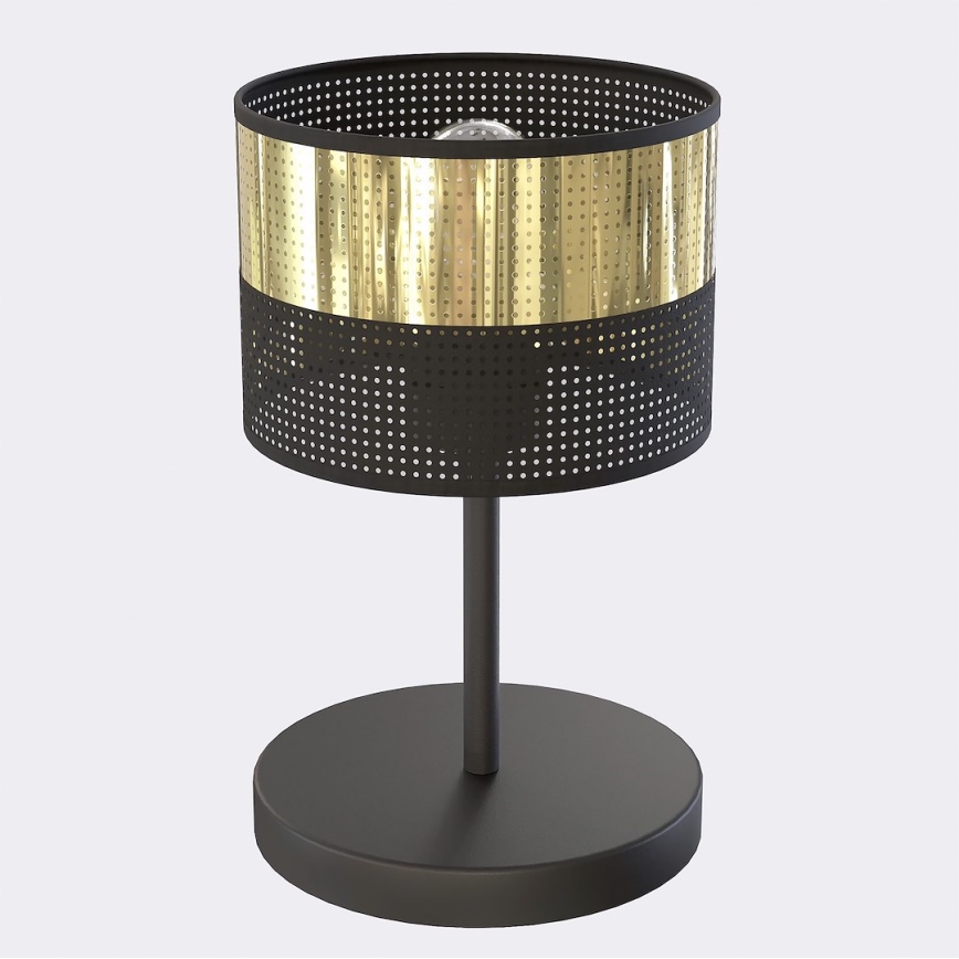 Lampă de masă LUX 1xE27/15W/230V negru/auriu