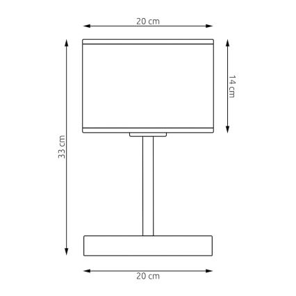 Lampă de masă LUX 1xE27/15W/230V negru/auriu