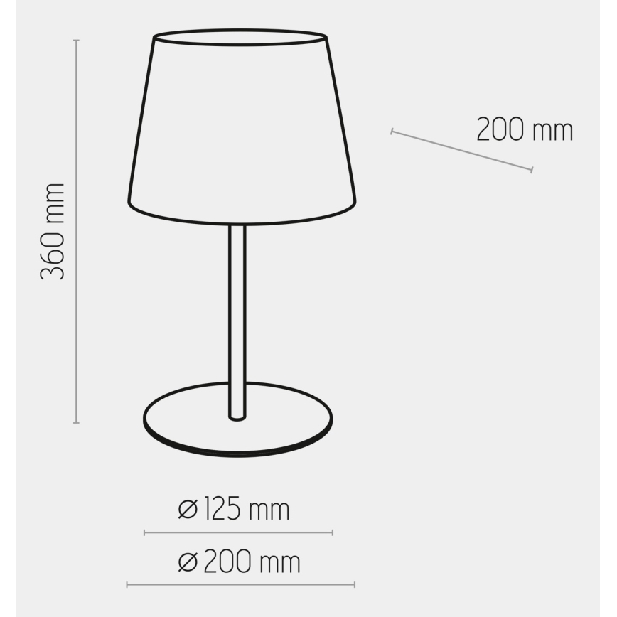 Lampă de masă MAJA 1xE27/15W/230V albă