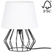 Lampă de masă MANGOO 1xE27/40W/230V alb/negru Spot-Light – certificat FSC