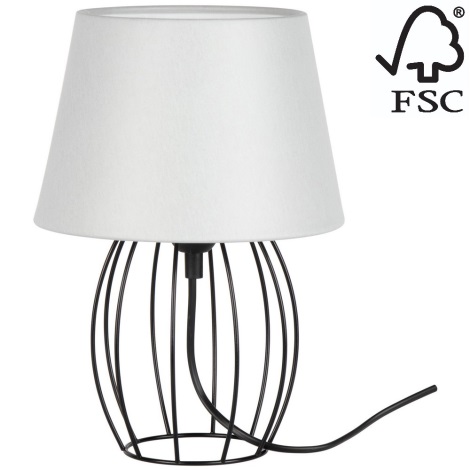 Lampă de masă MANGOO 1xE27/40W/230V gri/negru Spot-Light – certificat FSC