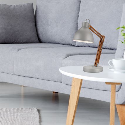 Lampă de masă MARCELLO 1xE27/60W/230V fag