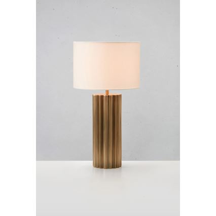 Lampă de masă Markslöjd 108669 HASHIRA 1xE27/40W/230V alb/alamă