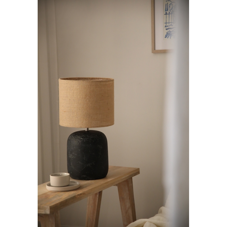 Lampă de masă Markslöjd 108684 MONTAGNA 1xE14/40W/230V 45 cm bej/negru