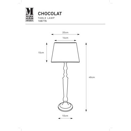 Lampă de masă Markslöjd 108776 CHOCOLAT 1xE27/40W/230V maro/bej
