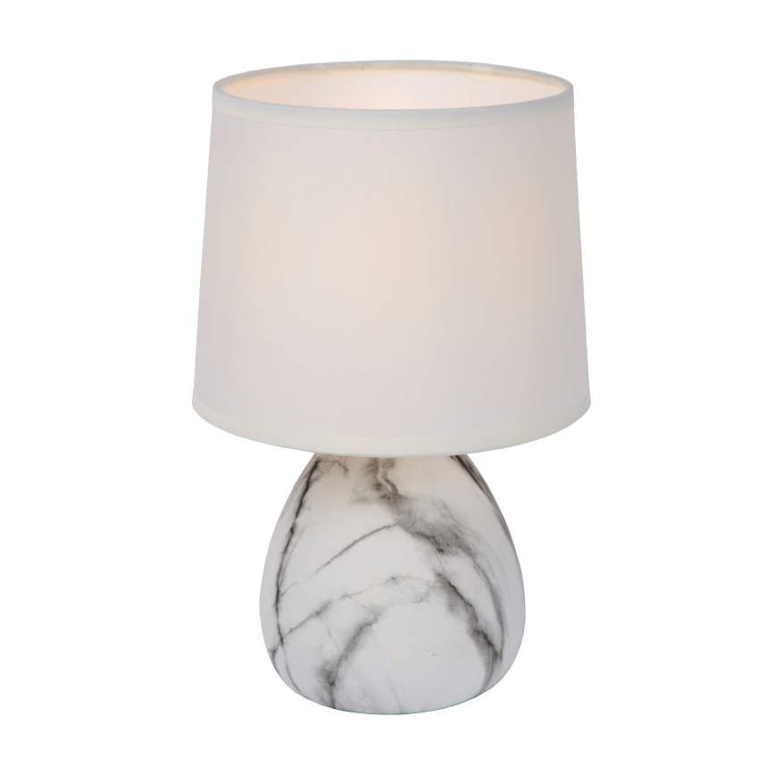 Lampă de masă MARMO 1xE14/40W/230V alb Lucide 47508/81/31