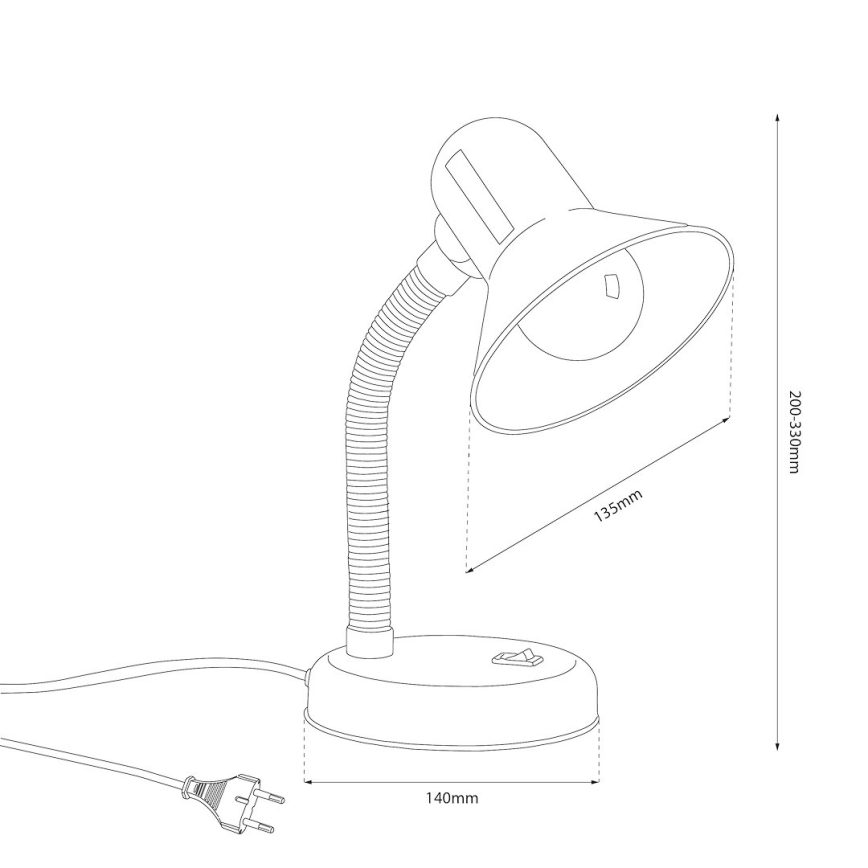 Lampă de masă MENTOR 1xE27/15W/230V, neagră