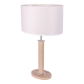 Lampă de masă MERCEDES, 1 x E27, 40 W, 230 V, 60 cm, crem/stejar