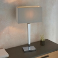 Lampă de masă MORETO 1xE27/60W/230V crom lucios/gri