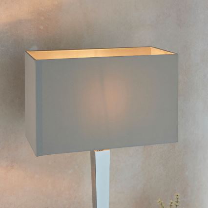 Lampă de masă MORETO 1xE27/60W/230V crom lucios/gri