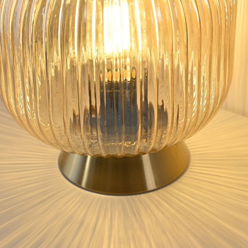 Schöner Wohnen 13573-27 - Lampă de masă NAMI 1xE27/25W/230V auriu/bej/fumuriu