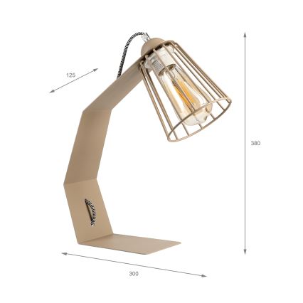 Lampă de masă NANDO 1xE27/15W/230V bej