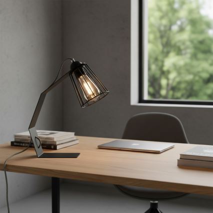 Lampă de masă NANDO 1xE27/15W/230V neagră