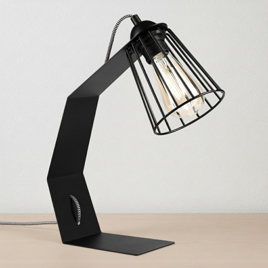 Lampă de masă NANDO 1xE27/15W/230V neagră