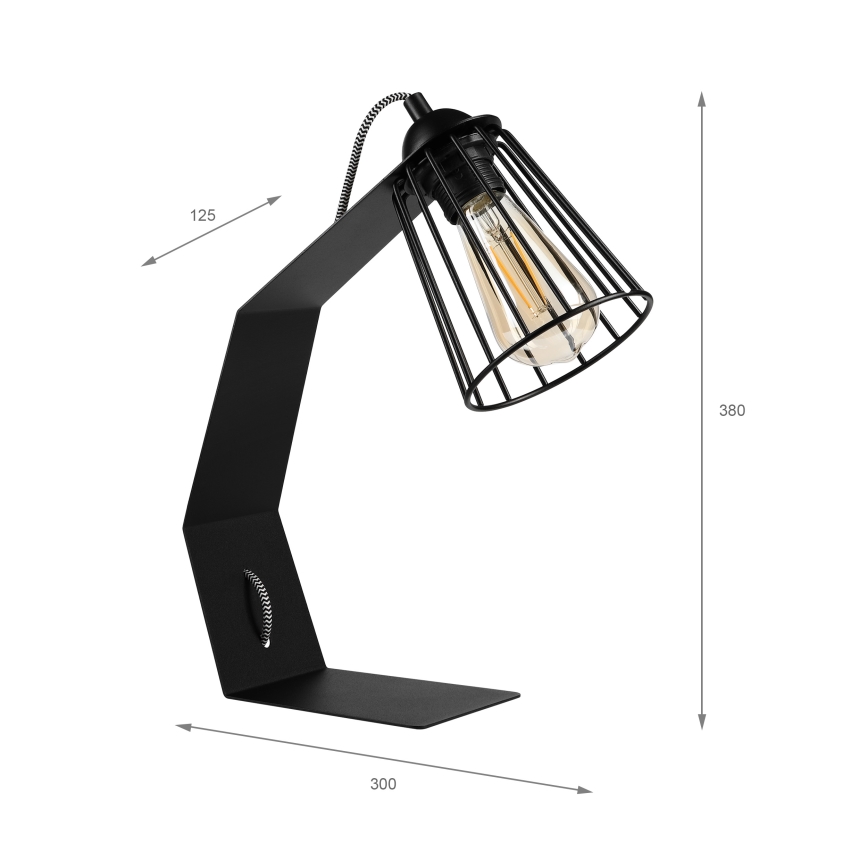 Lampă de masă NANDO 1xE27/15W/230V neagră
