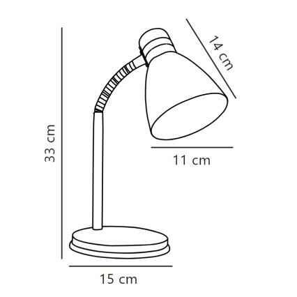 Lampă de masă Nordlux CYCLONE 1xE14/15W/230V negru