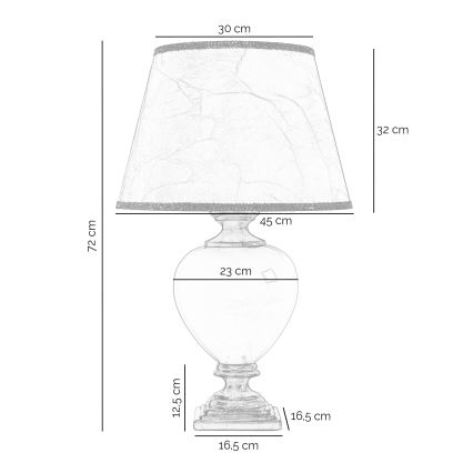 Lampă de masă ONLI AMADEUS 1xE27/15W/230V 72 cm negru/auriu