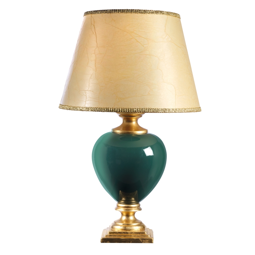 Lampă de masă ONLI AMADEUS 1xE27/15W/230V 72 cm verde/auriu