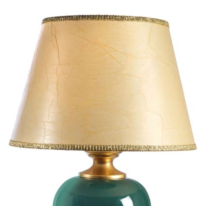 Lampă de masă ONLI AMADEUS 1xE27/15W/230V 72 cm verde/auriu