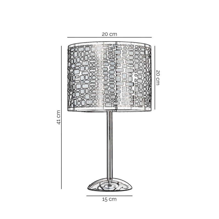 Lampă de masă ONLI BRUCE 1xE27/15W/230V 40 cm crom mat