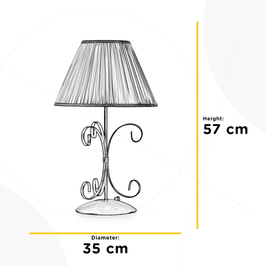 Lampă de masă ONLI ODINO 1xE27/22W/230V 57 cm