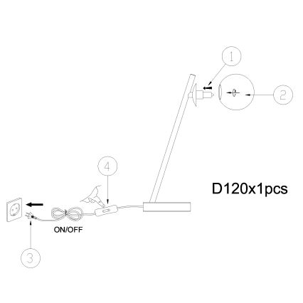 Lampă de masă ONLI PALOMA 1xG9/10W/230V 38,5 cm auriu
