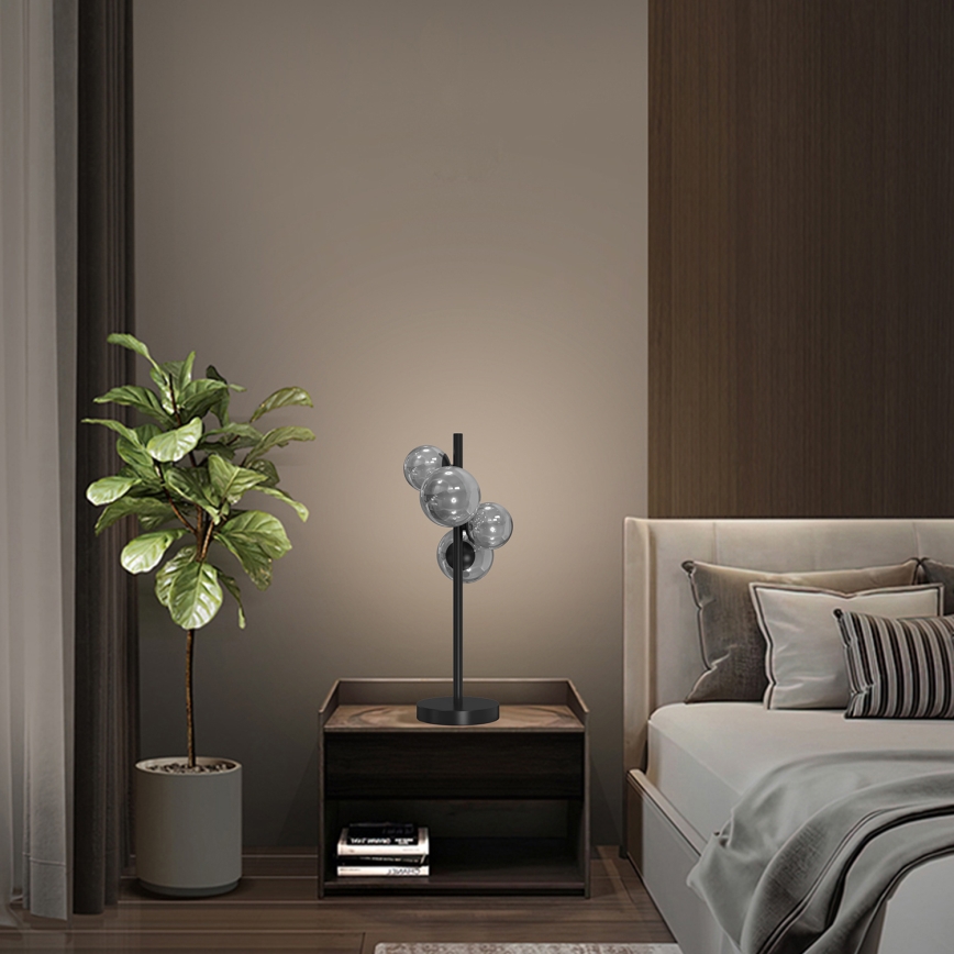 Lampă de masă ONLI PALOMA 4xG9/10W/230V 48 cm negru/fumuriu