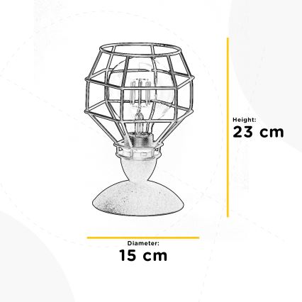 Lampă de masă ONLI SPIDER 1xE27/15W/230V 23 cm negru/maro