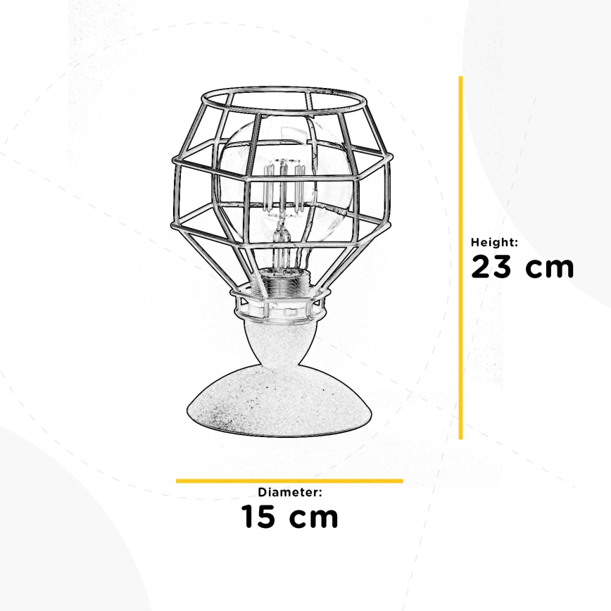 Lampă de masă ONLI SPIDER 1xE27/15W/230V 23 cm negru/maro