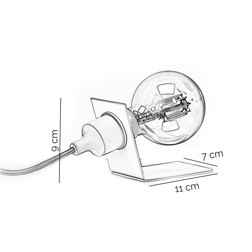 Lampă de masă ONLI WIRE 1xE27/15W/230V 10 cm negru