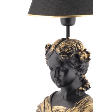 Lampă de masă OPELYA 1xE27/40W/230V negru/auriu