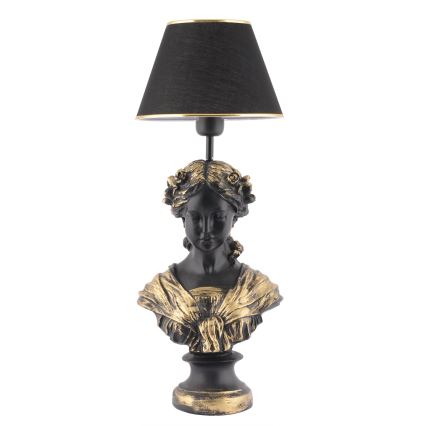 Lampă de masă OPELYA 1xE27/40W/230V negru/auriu