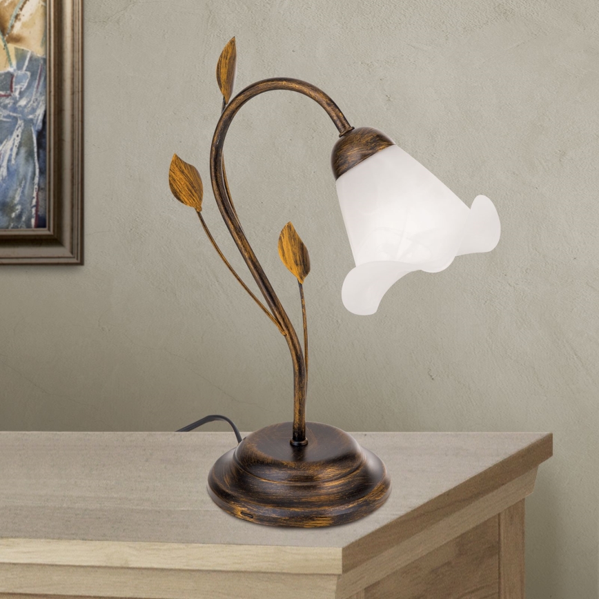 Lampă de masă SISI 1xE14/40W/230V bronz/patină