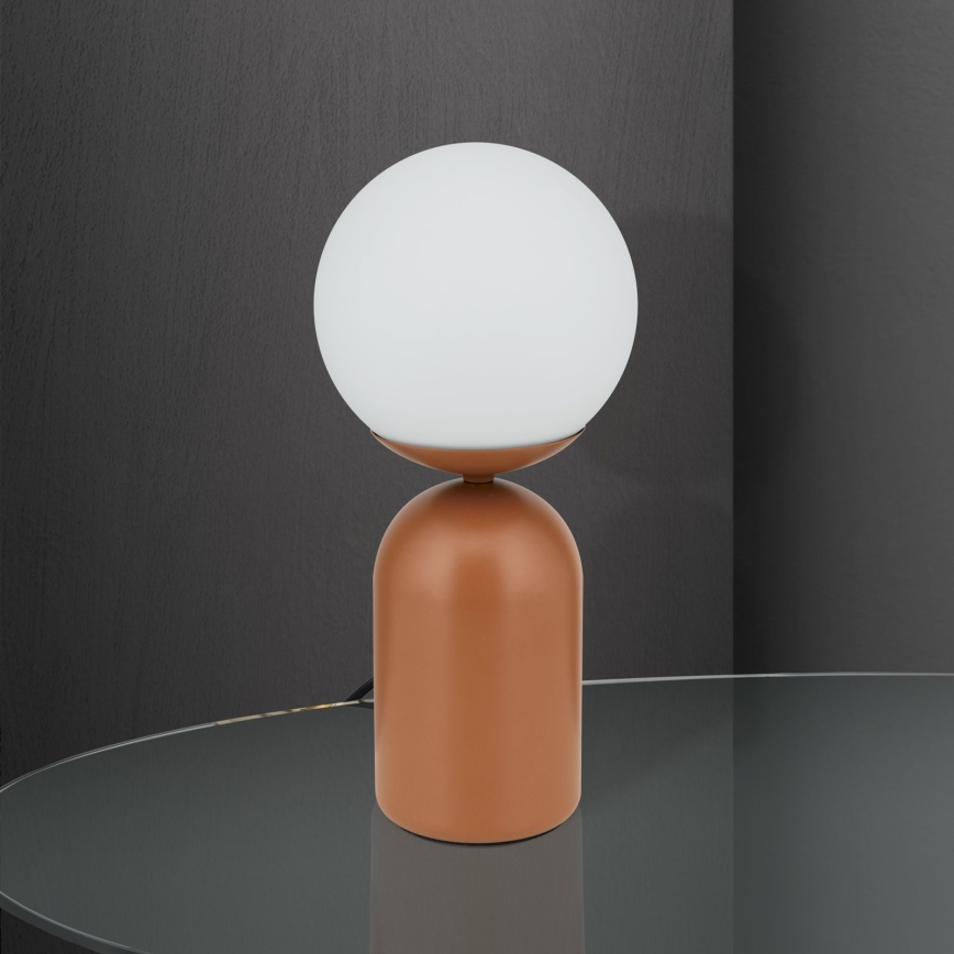 Lampă de masă STANLEY 1xE14/25W/230V ceramică/maro