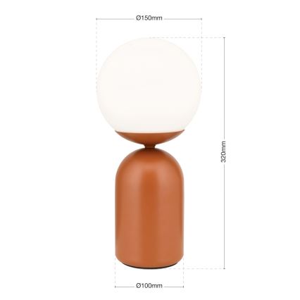 Lampă de masă STANLEY 1xE14/25W/230V ceramică/maro