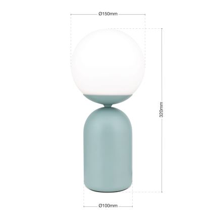 Lampă de masă STANLEY 1xE14/25W/230V ceramică/verde-mentă