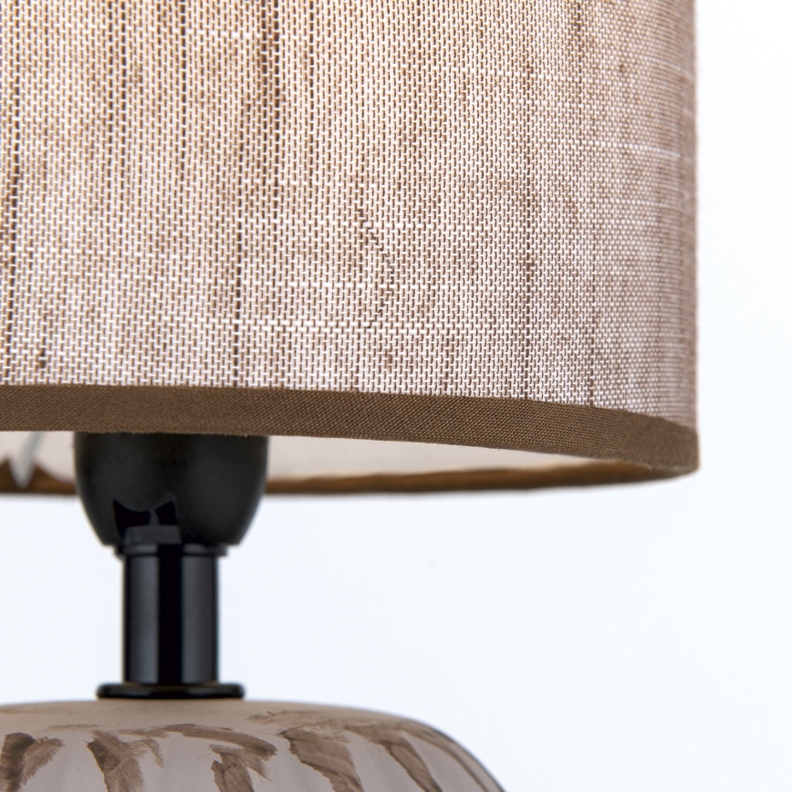 Lampă de masă PINIA 1xE14/25W/230V ceramică bej/gri